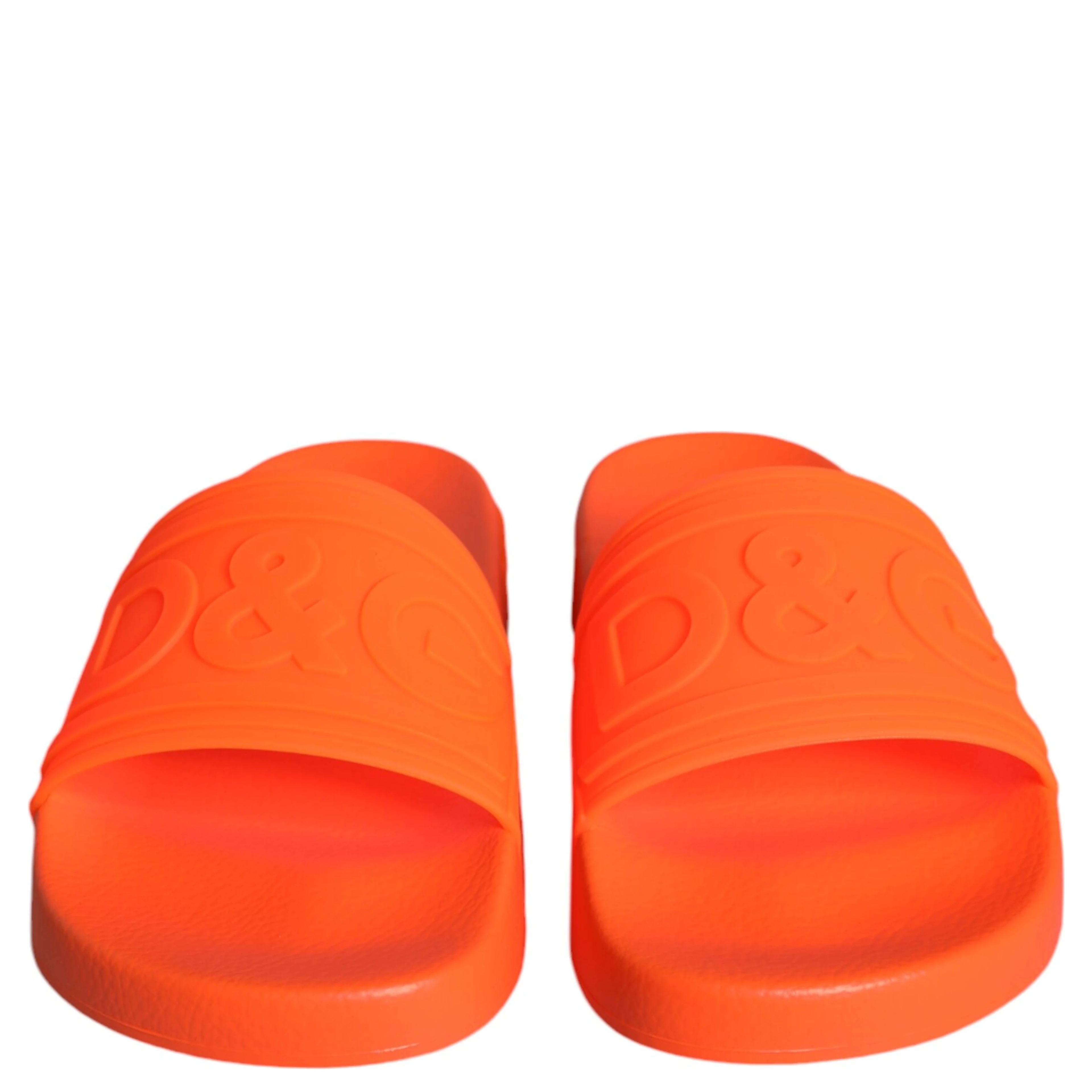 Orange Rubber Slides Sandals Beachwear Shoes