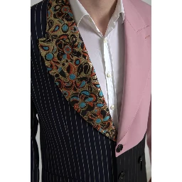 Multicolor Patchwork Single Breasted Blazer