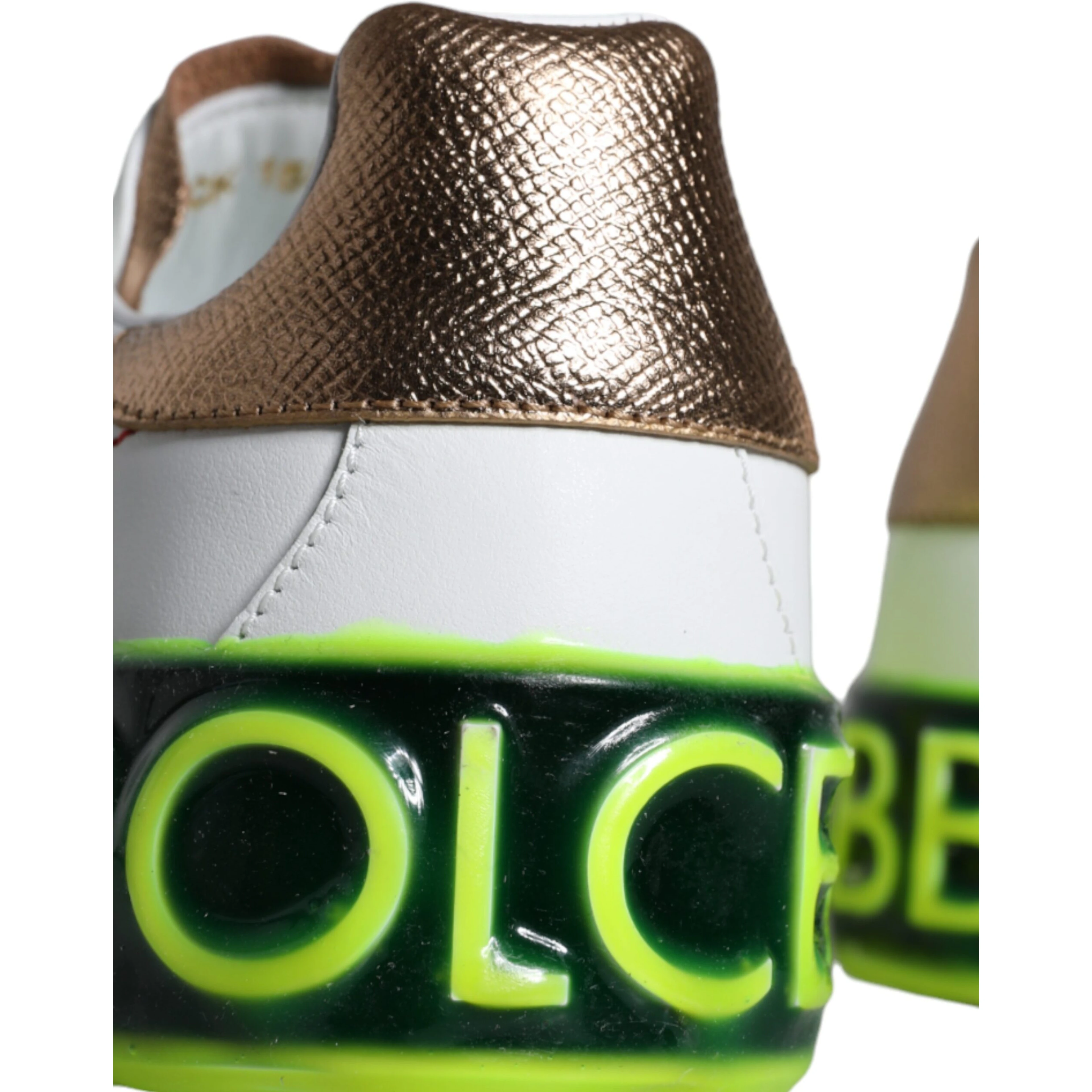 White Leather Portofino Low Top Sneakers Shoes
