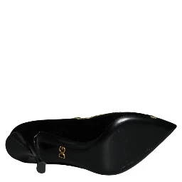 Black Mary Janes Velvet Gold Pumps Shoes