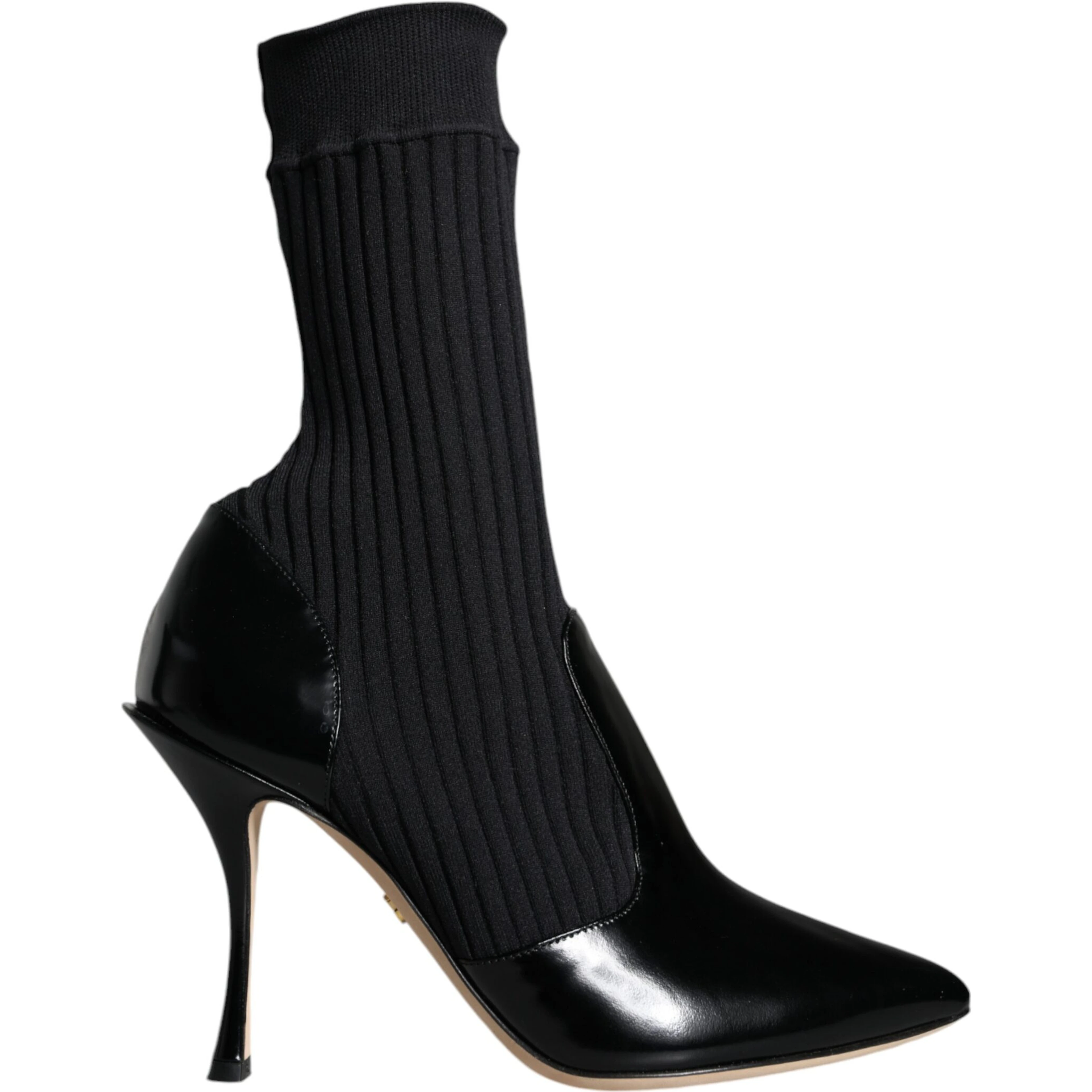 Black Stretch Stilettos Booties Socks Shoes