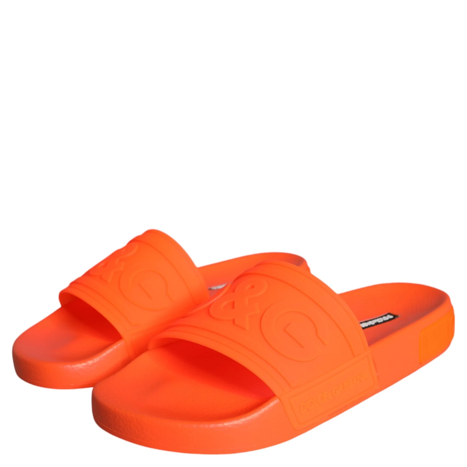 Orange Rubber Slides Sandals Beachwear Shoes