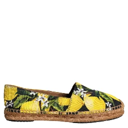 Multicolor Lemon Slip On Espadrilles Shoes