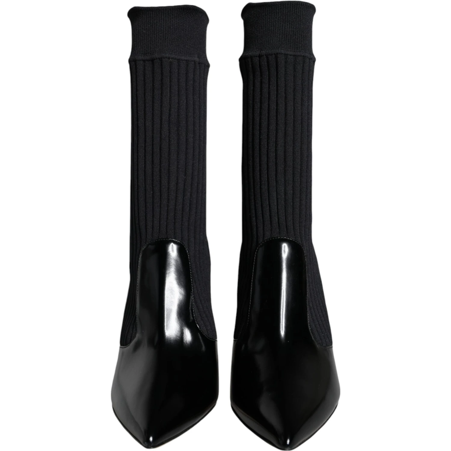 Black Stretch Stilettos Booties Socks Shoes