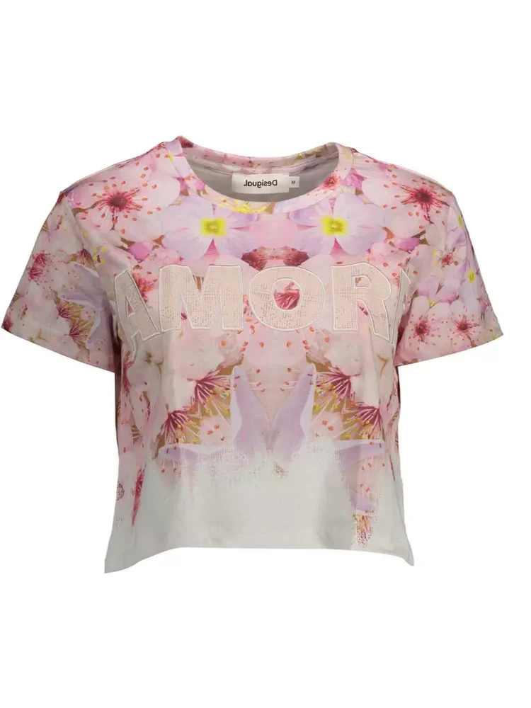 Pink Cotton Tops & T-Shirt