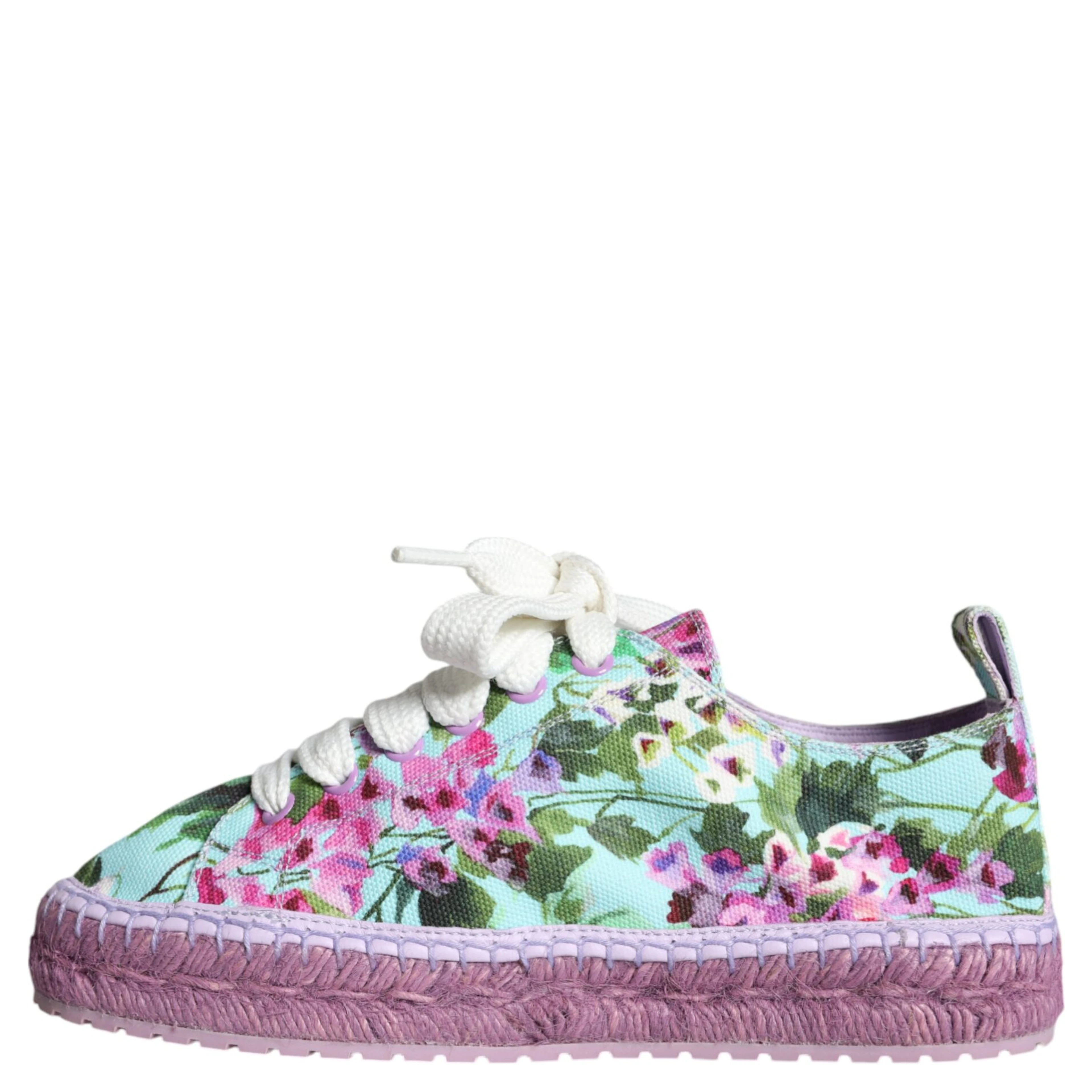 Multicolor Canvas Floral Espadrilles Sneakers Shoes