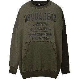 Green Cotton Sweatshirt