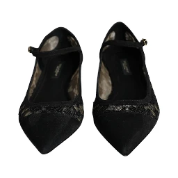 Black Taormina Lace Bellucci Flats Shoes