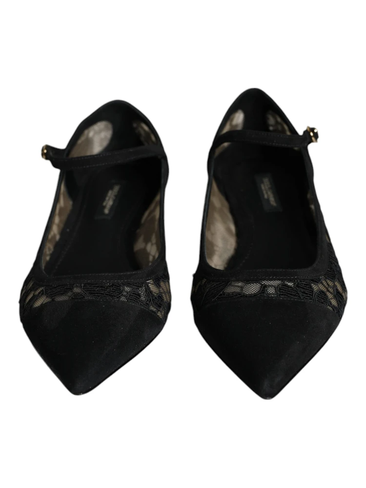 Black Taormina Lace Bellucci Flats Shoes alternative