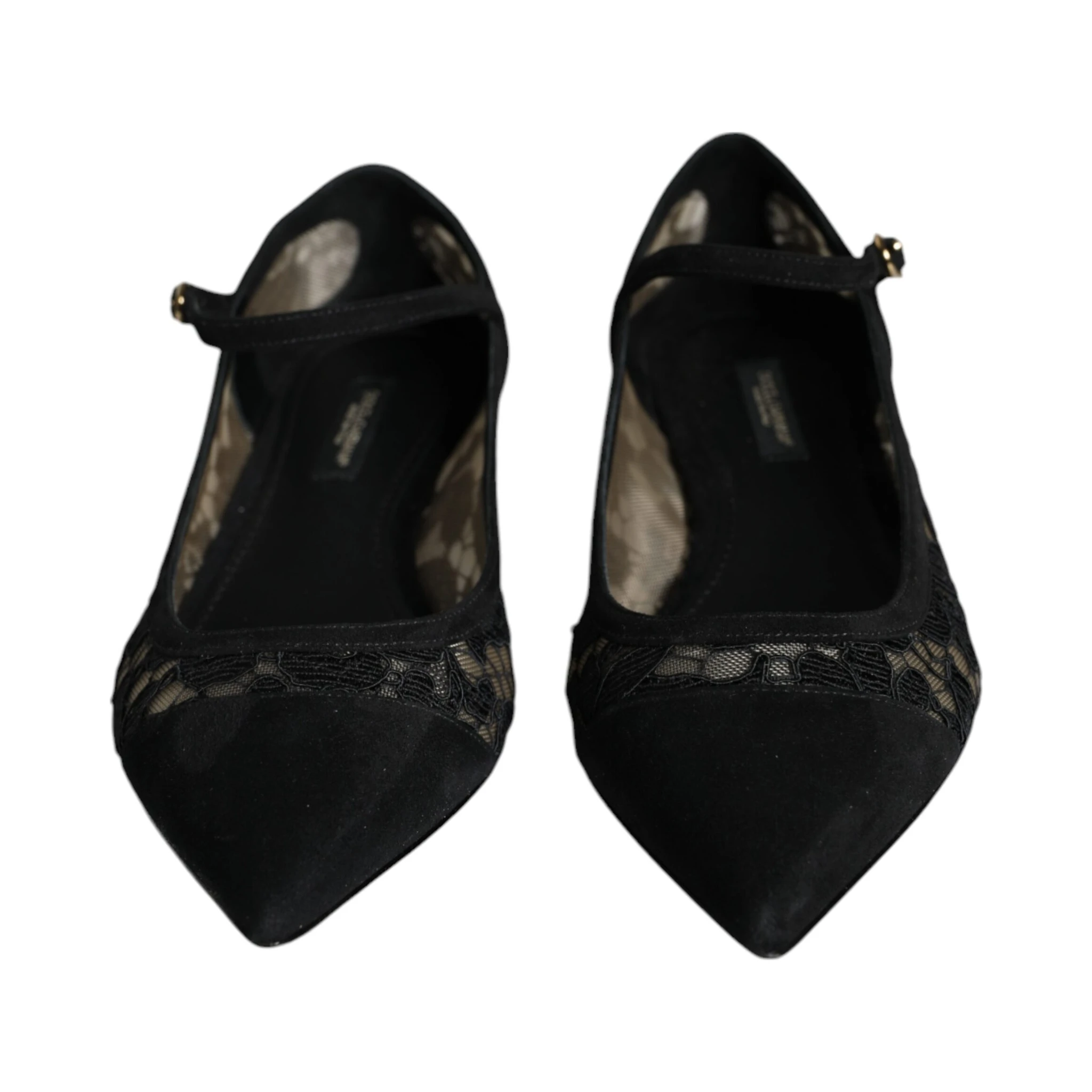 Black Taormina Lace Bellucci Flats Shoes