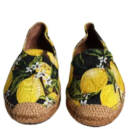 Multicolor Lemon Slip On Espadrilles Shoes