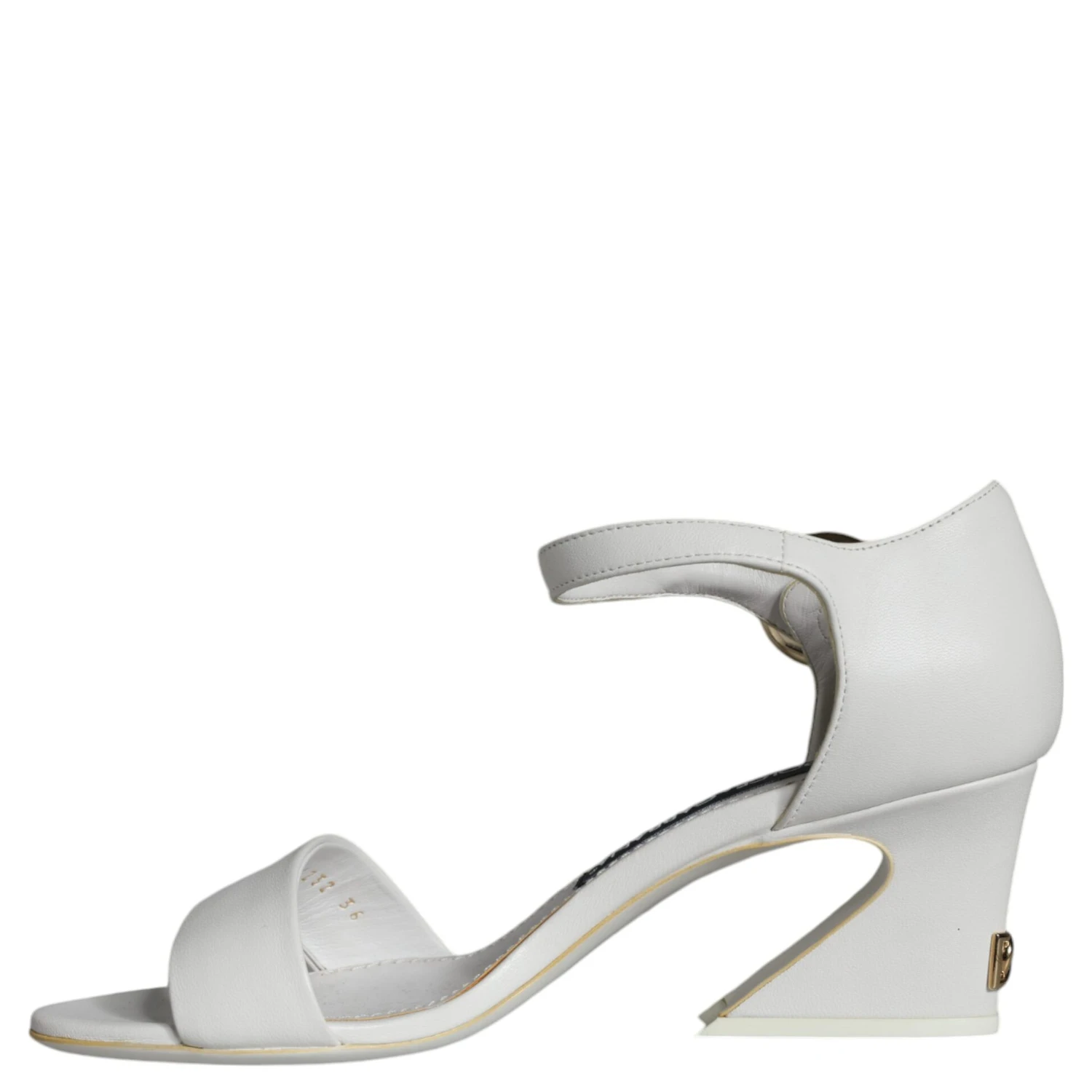 White Leather Heels Keira Sandals Shoes