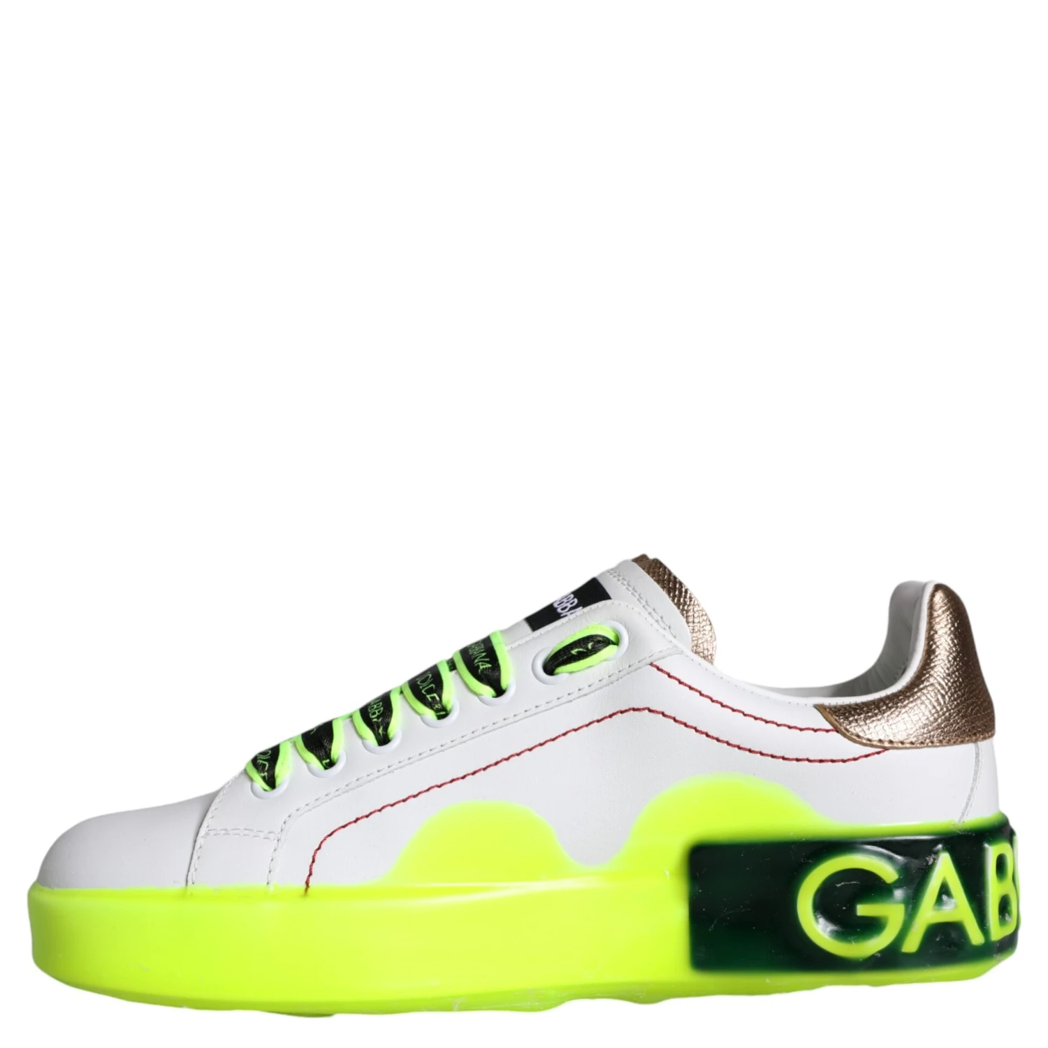 White Leather Portofino Low Top Sneakers Shoes