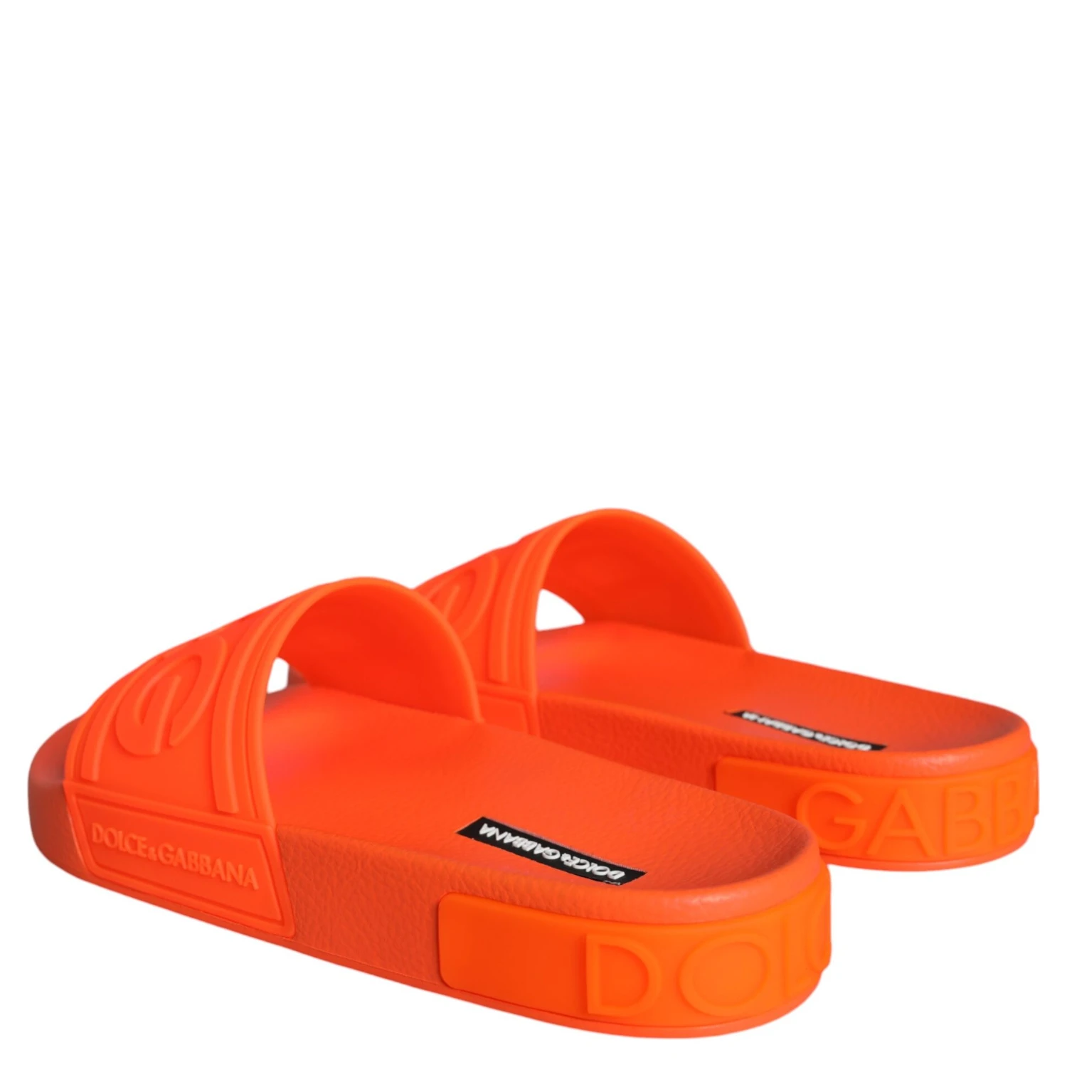 Orange Rubber Slides Sandals Beachwear Shoes