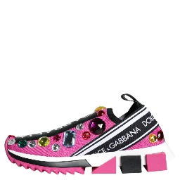 Pink Sorrento Crystals Low Top Sneakers Shoes