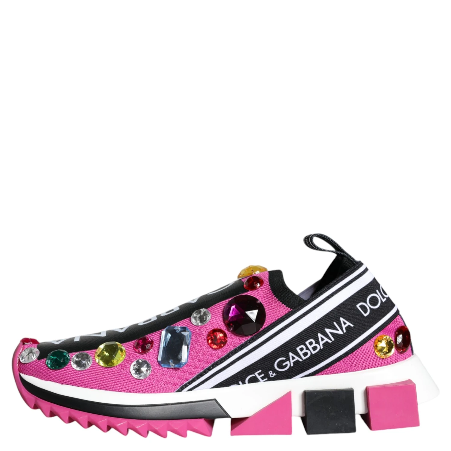 Pink Sorrento Crystals Low Top Sneakers Shoes
