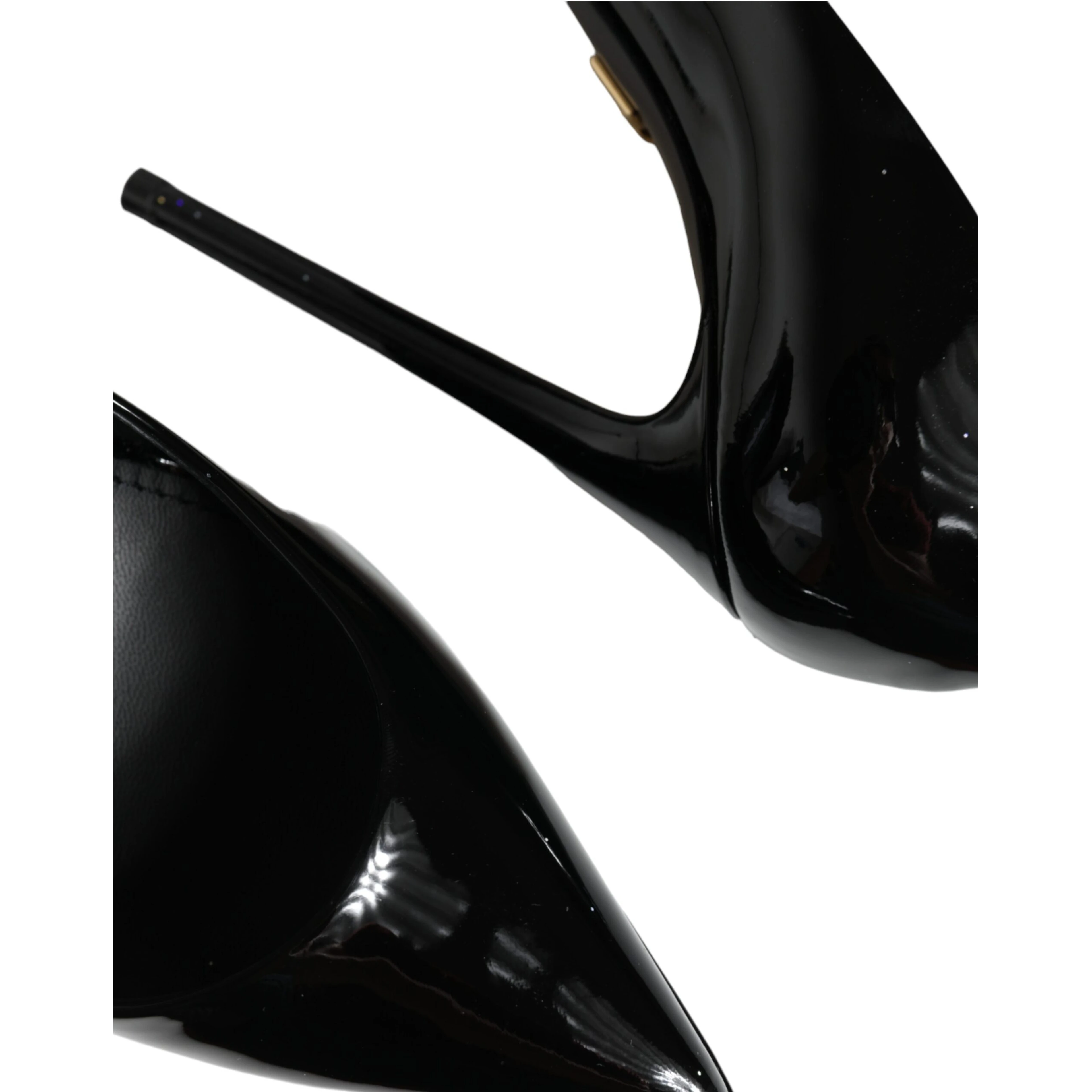 Black Leather Platform Heels Pumps Shoes