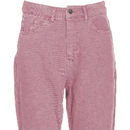 Pink Cotton Jeans & Pants
