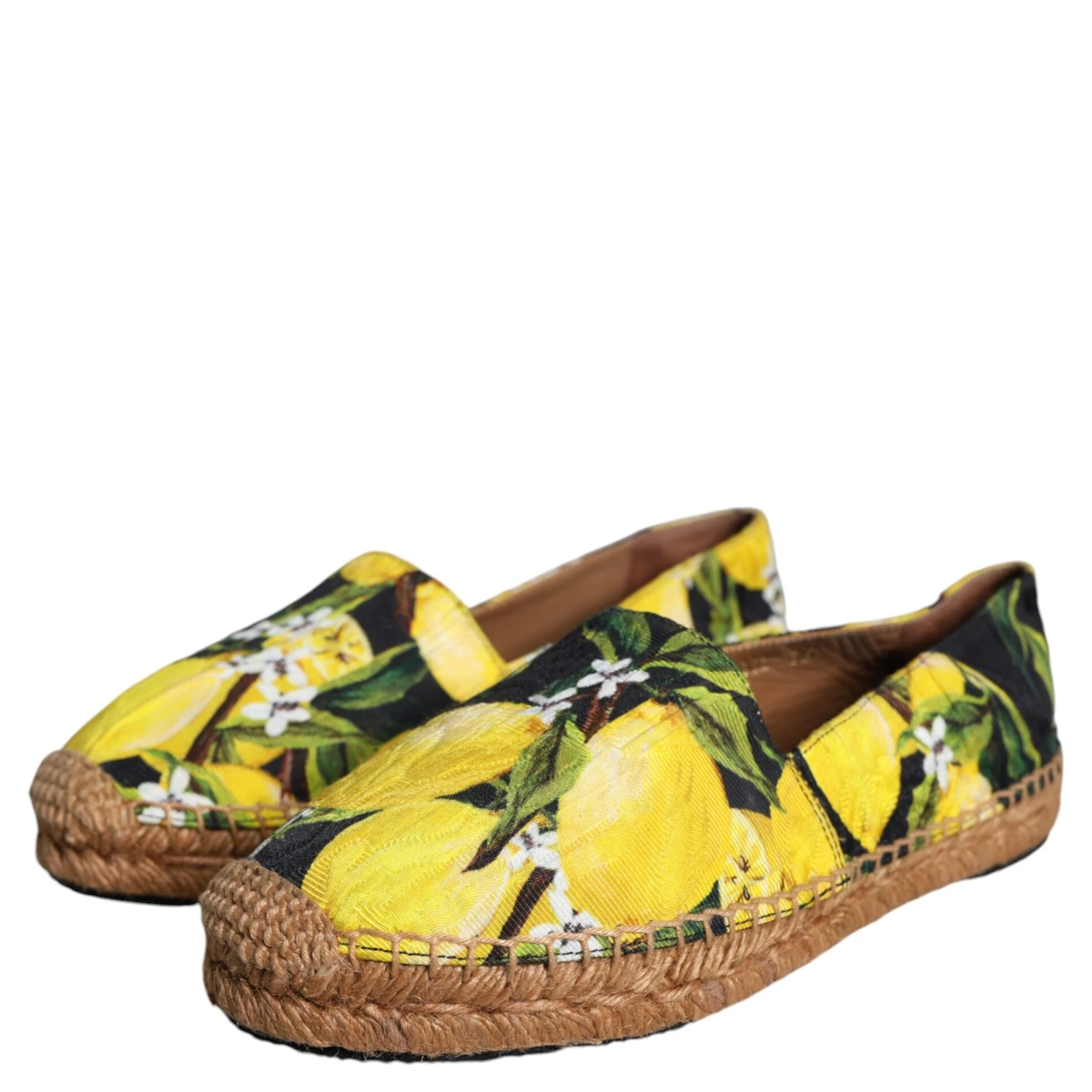 Multicolor Lemon Slip On Espadrilles Shoes