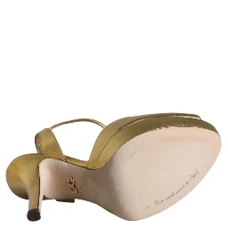 Gold Bette Leather Heels Sandals Shoes