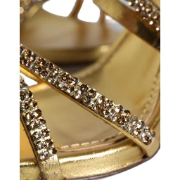 Gold Crystals Keira Heels Sandals Shoes