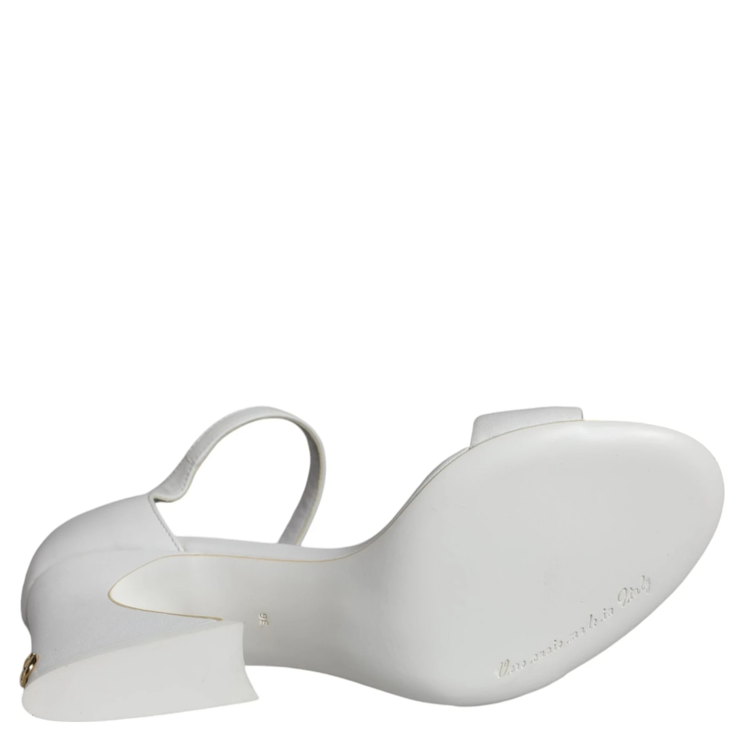 White Leather Heels Keira Sandals Shoes