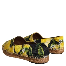 Multicolor Lemon Slip On Espadrilles Shoes