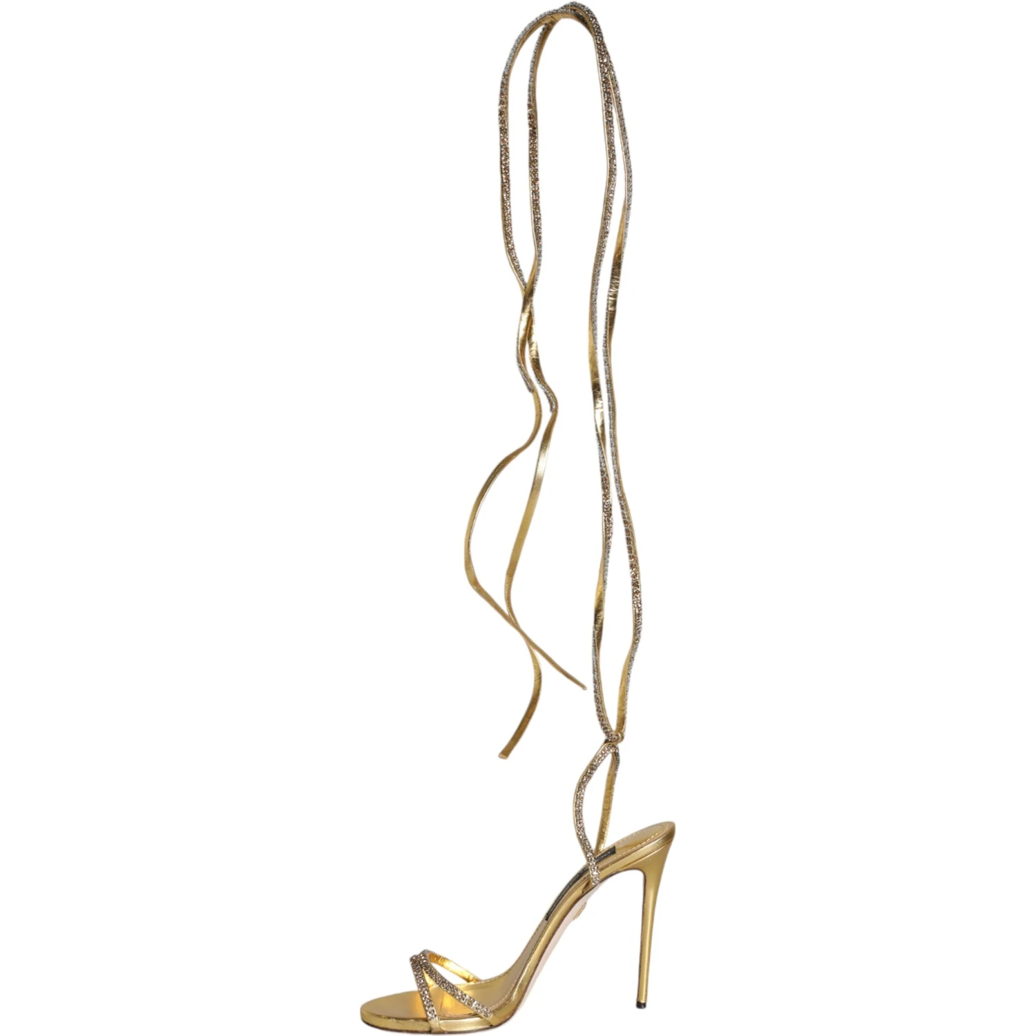 Gold Crystals Keira Heels Sandals Shoes
