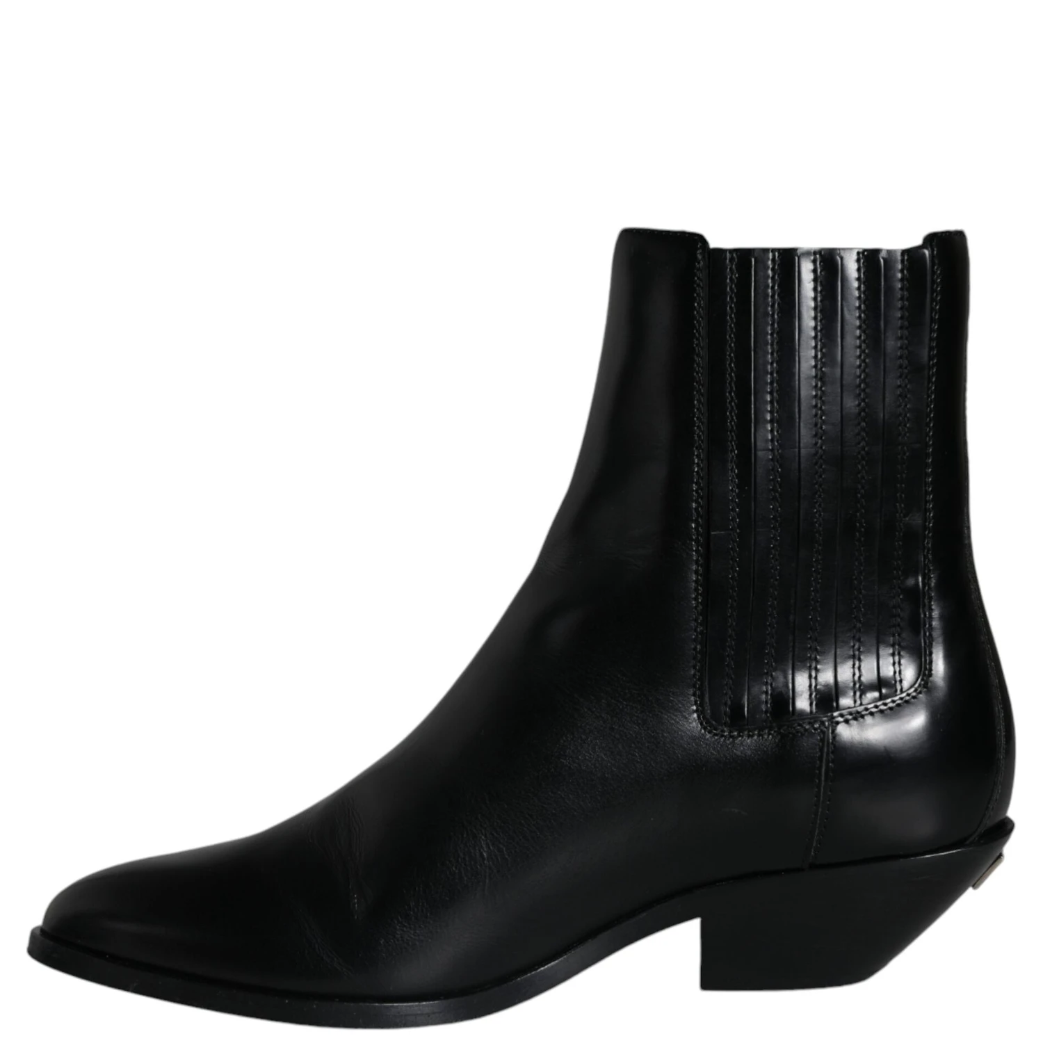 Black Leather Ankle Boots Booties Shoes