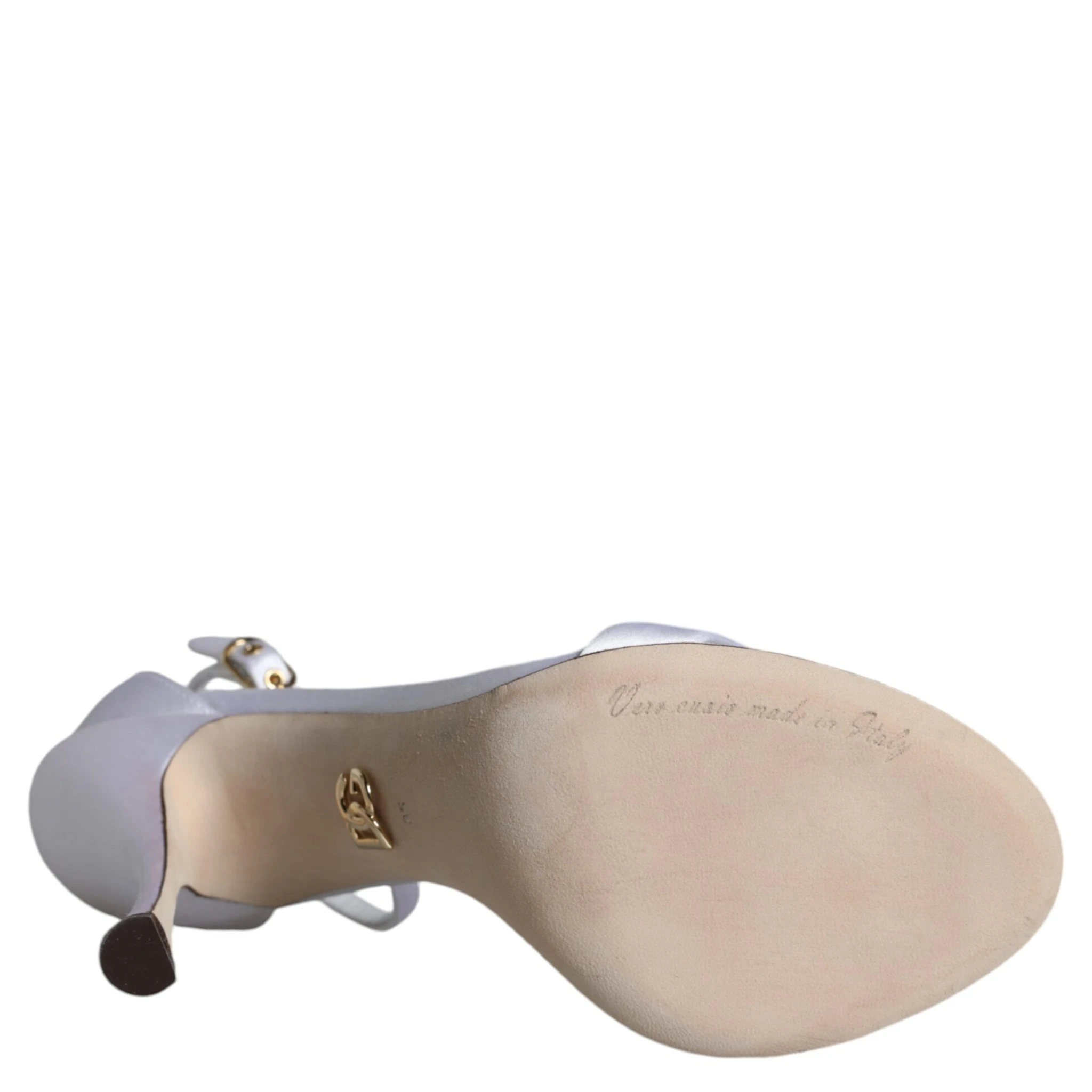 White KEIRA Heels Ankle Strap Sandals Shoes