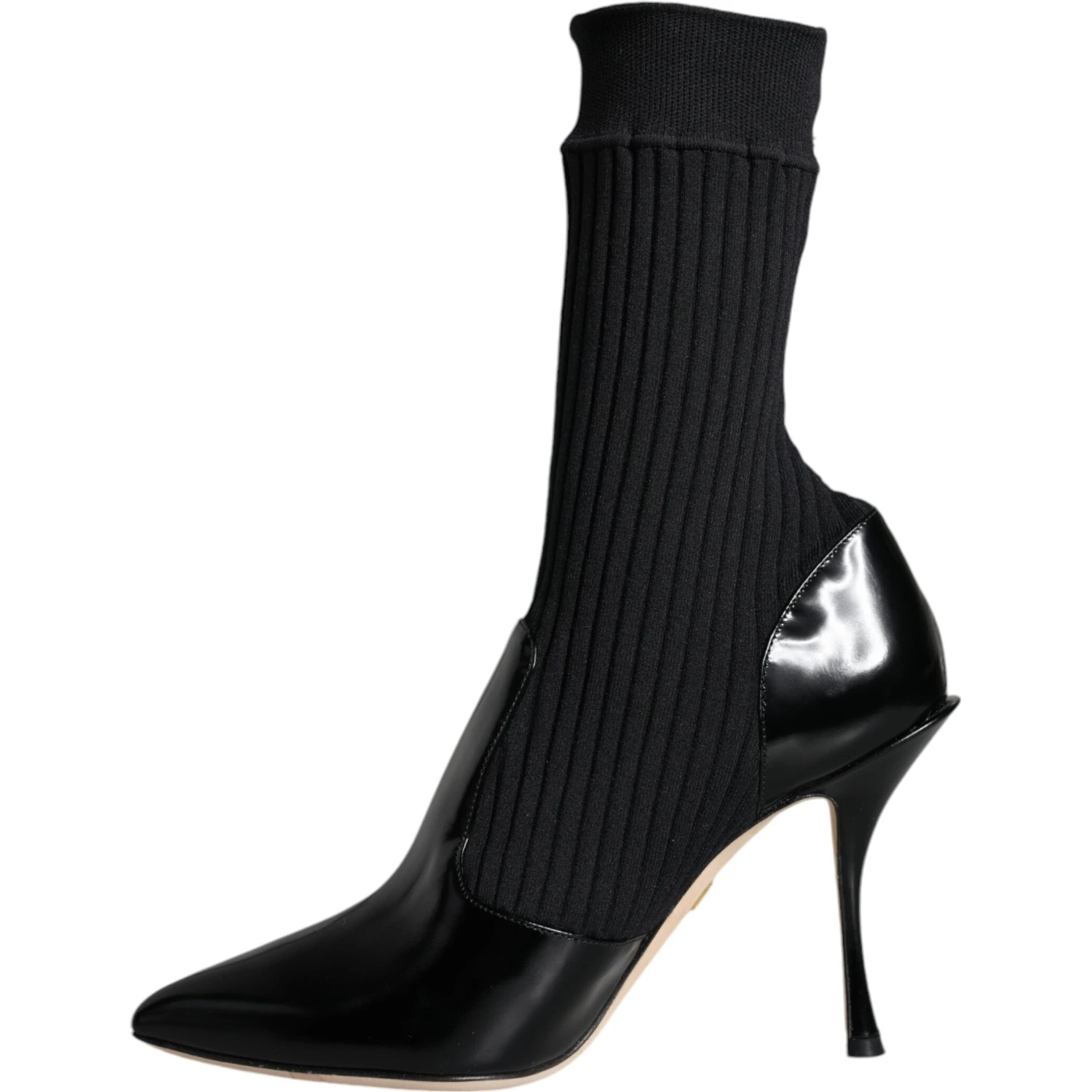 Black Stretch Stilettos Booties Socks Shoes