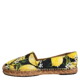 Multicolor Lemon Slip On Espadrilles Shoes