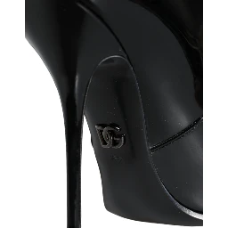 Black Patent Leather Pointed Ankle Boots Shoes