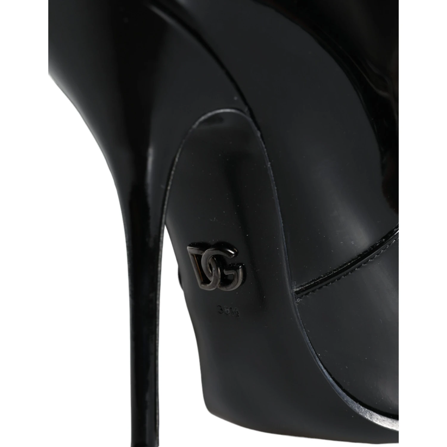 Black Patent Leather Pointed Ankle Boots Shoes