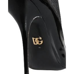Black Leather Stilettos Booties Socks Shoes