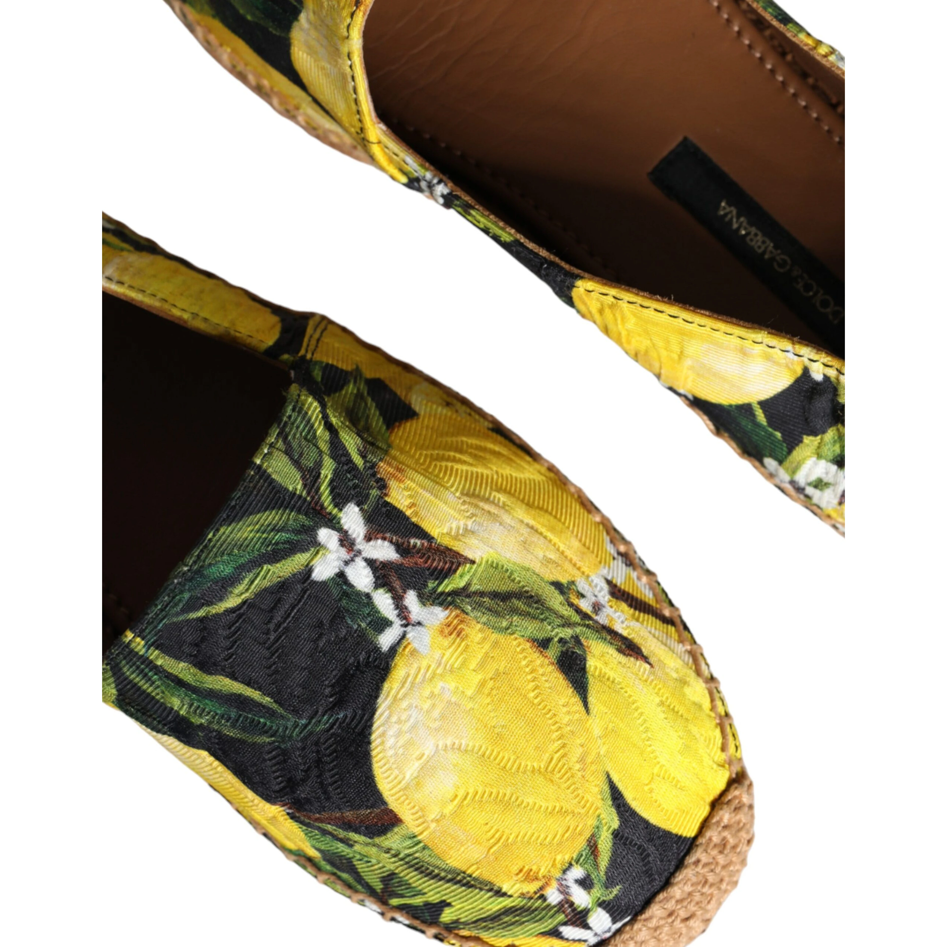 Multicolor Lemon Slip On Espadrilles Shoes