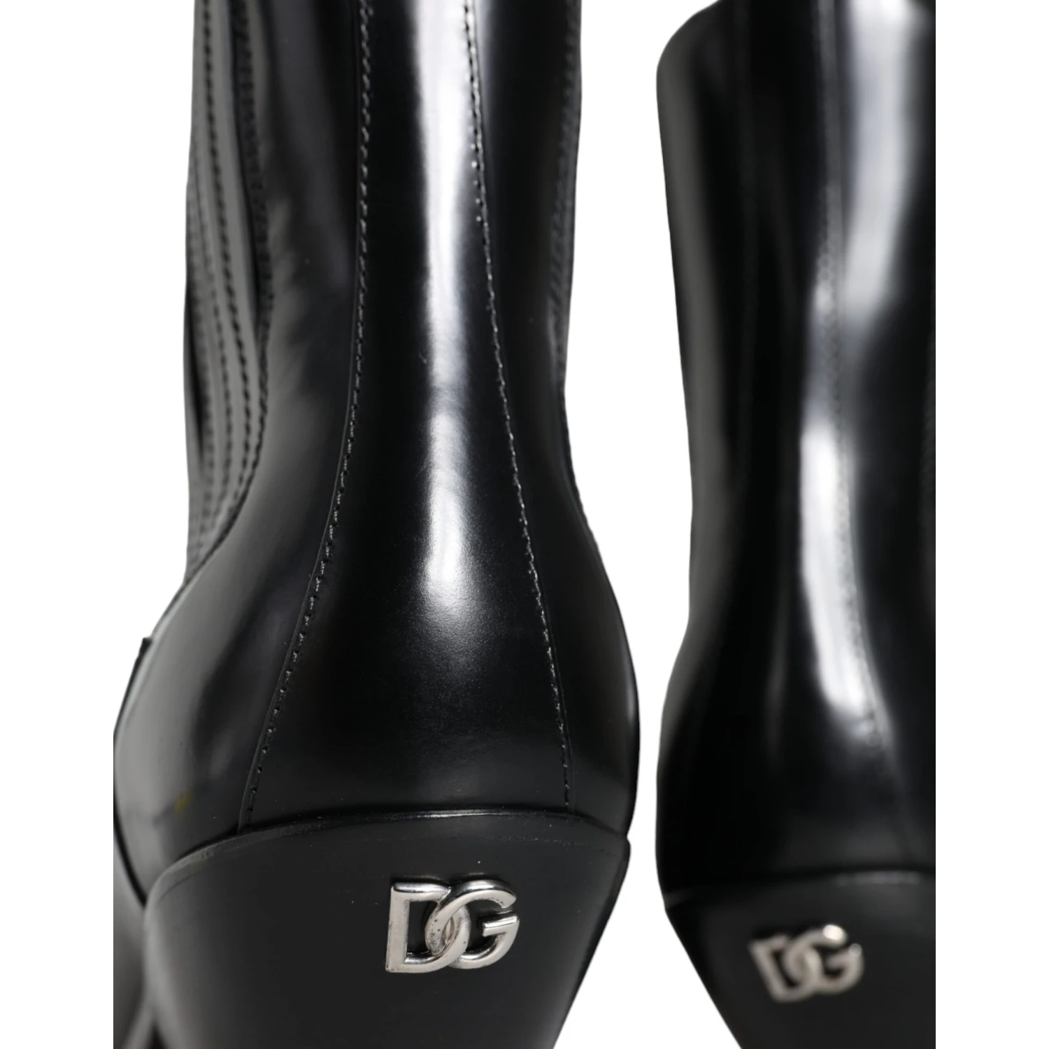 Black Leather Ankle Boots Booties Shoes