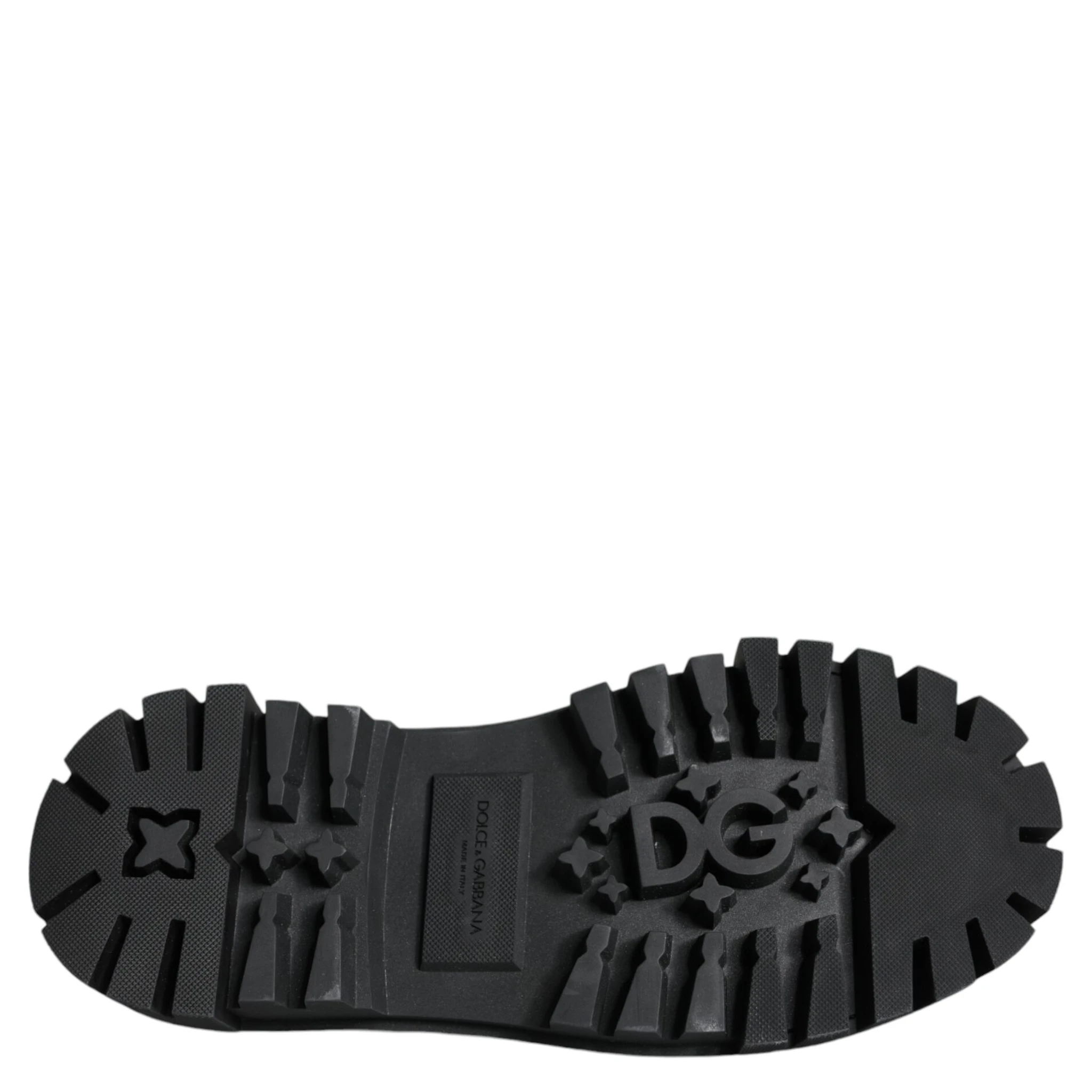 Black Leather Trekking Derby Embellished Shoes