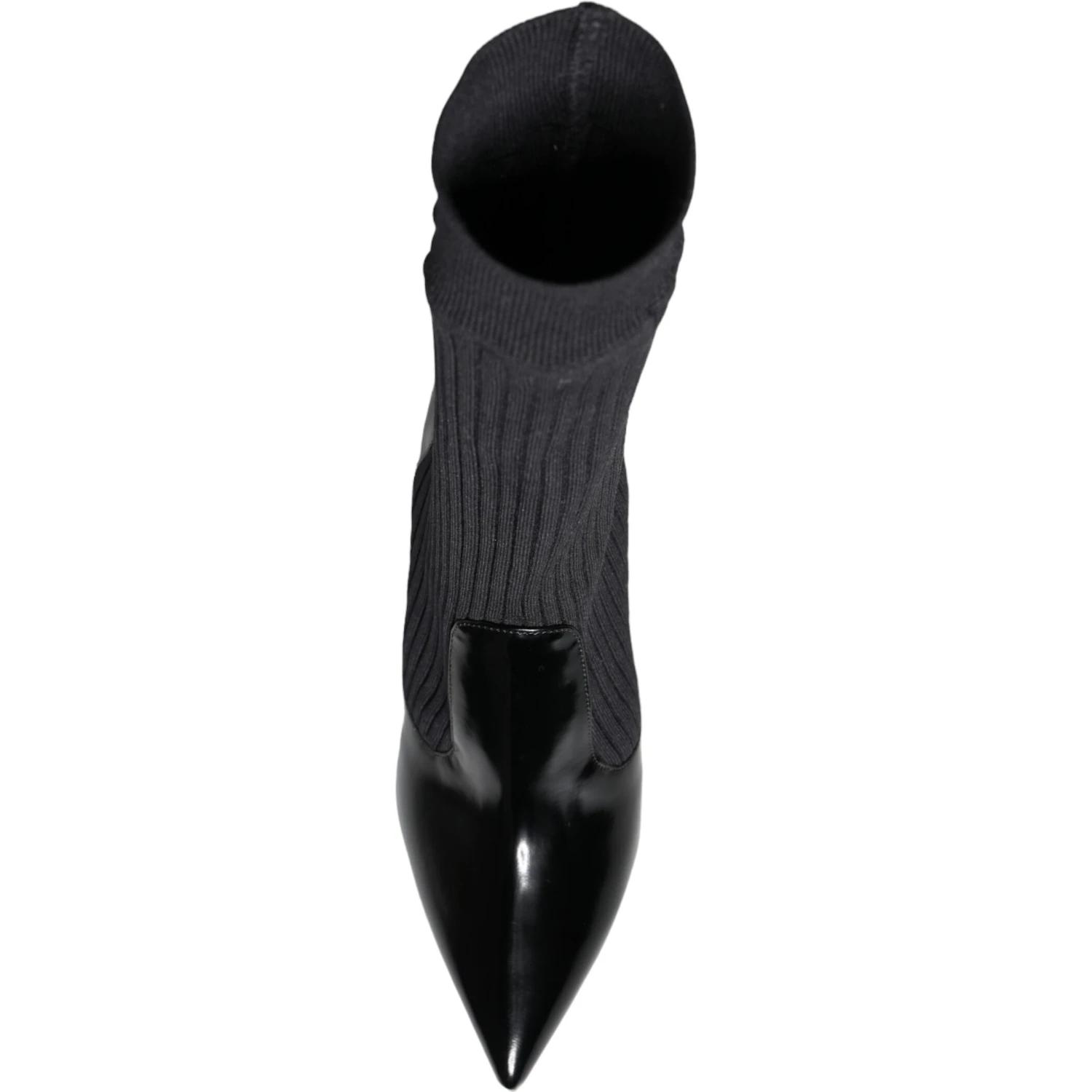 Black Stretch Stilettos Booties Socks Shoes