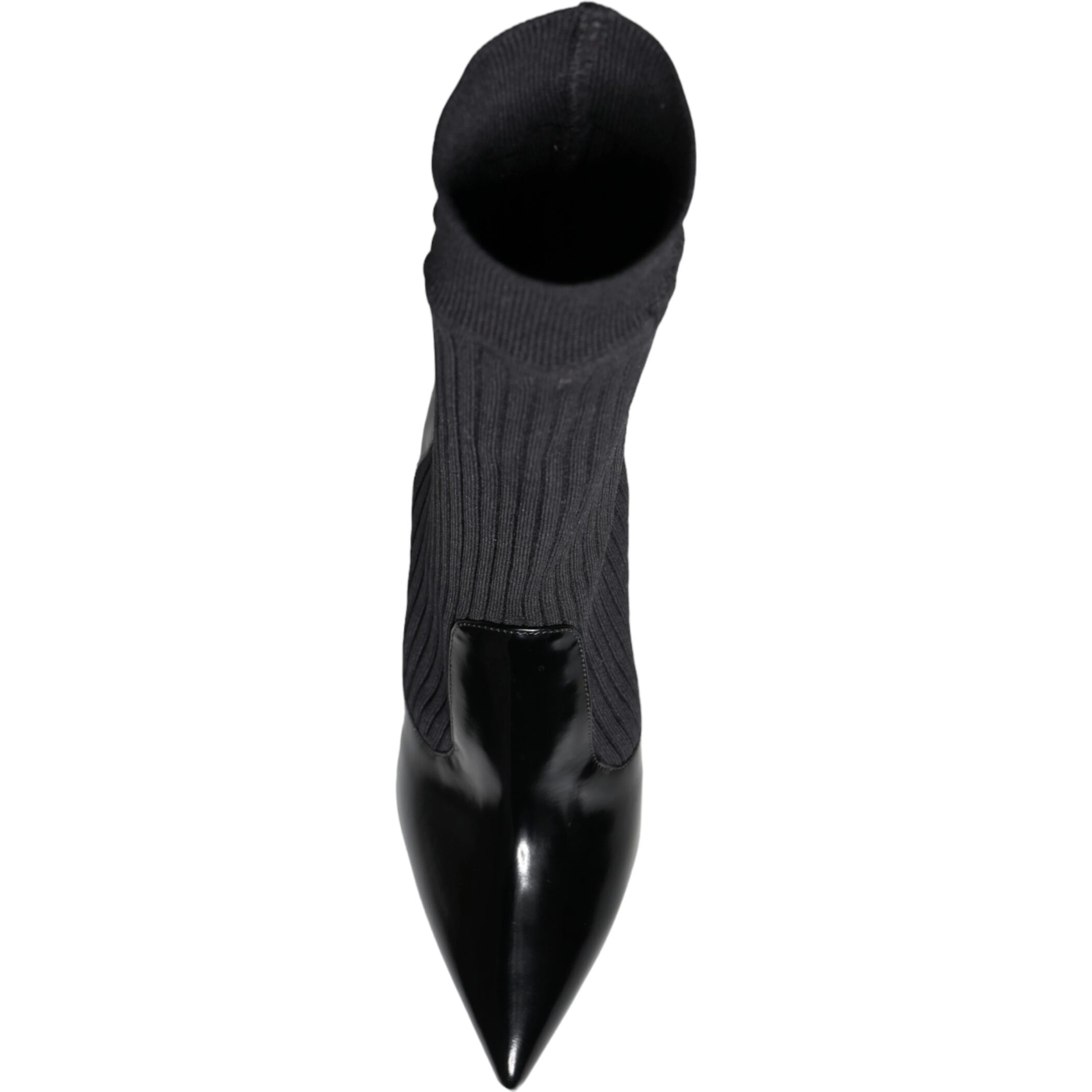 Black Stretch Stilettos Booties Socks Shoes