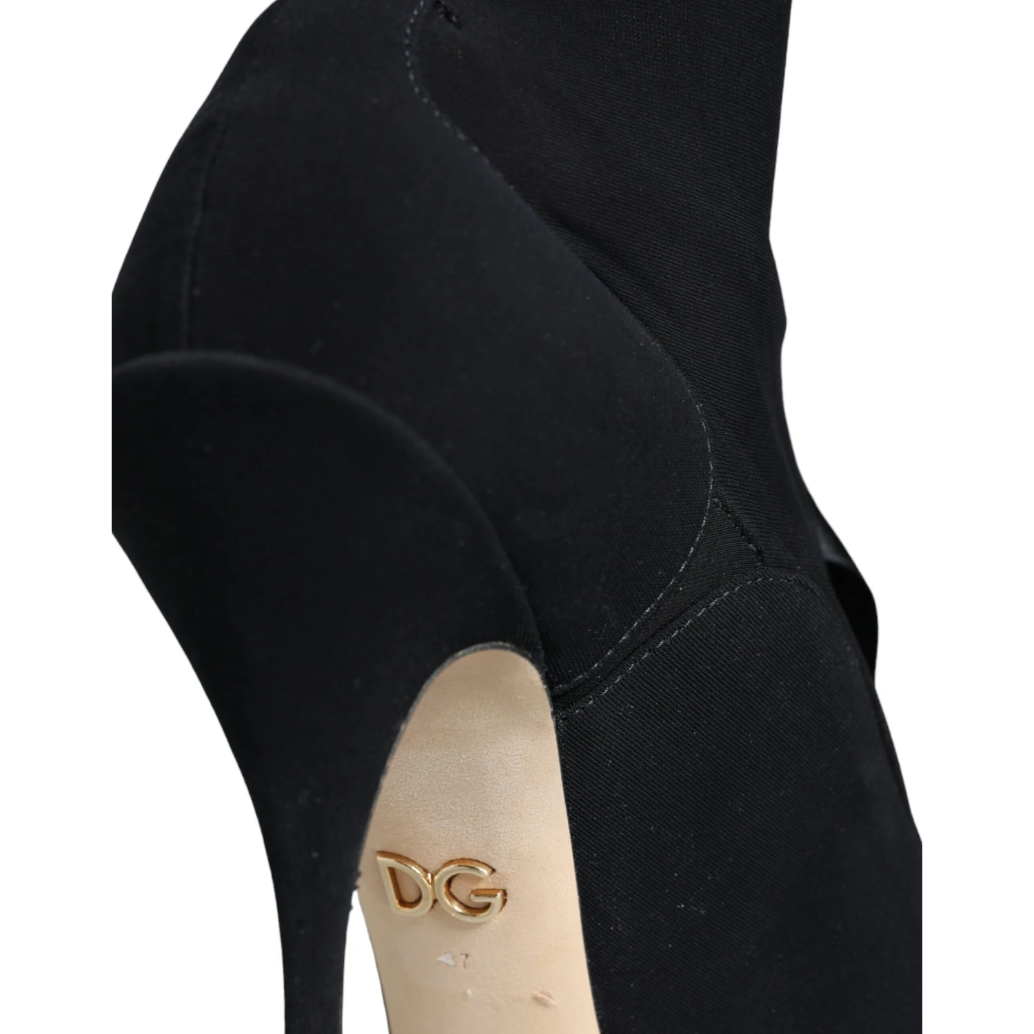 Black Stiletto Heels Mid Calf Boots Shoes
