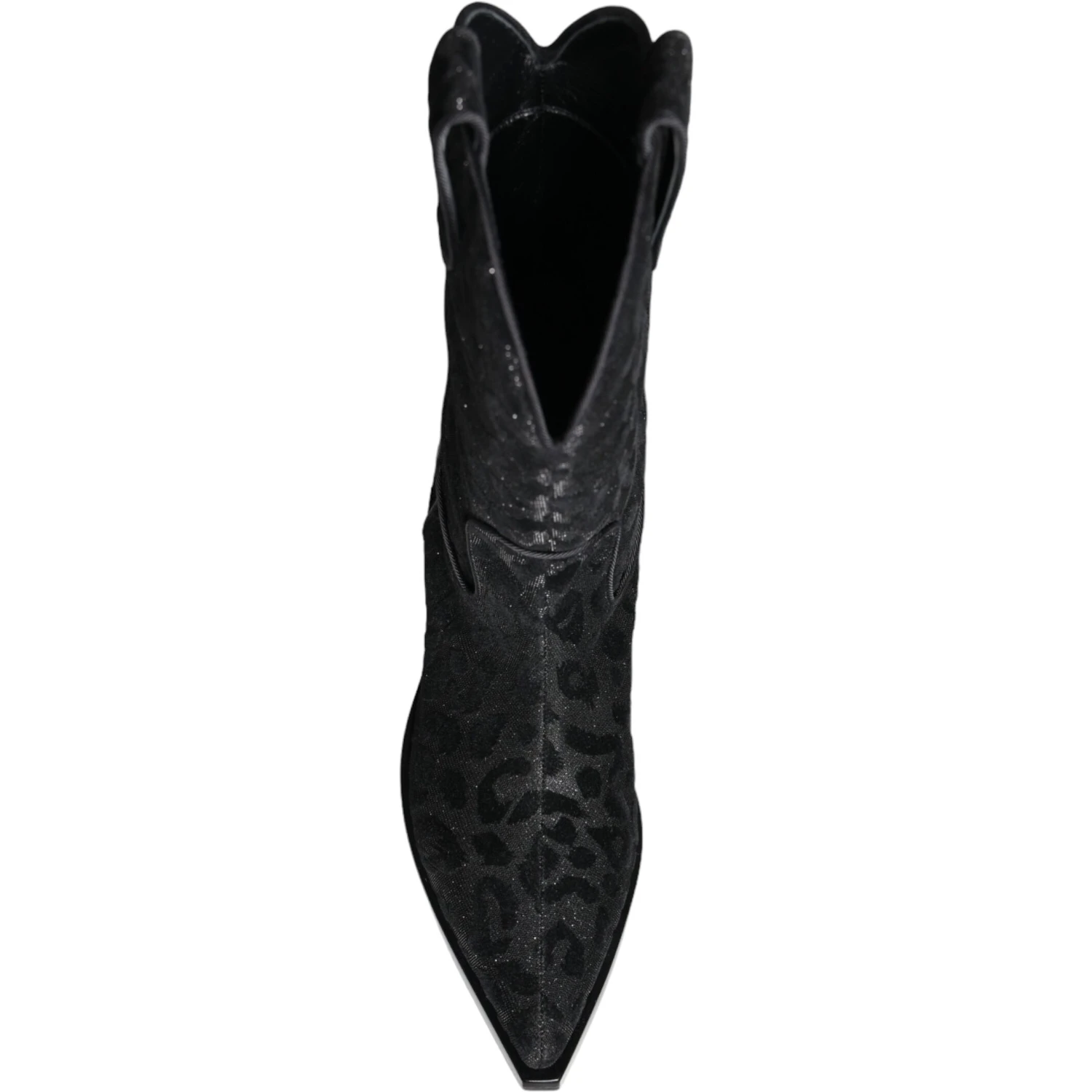 Black Gray Leopard Cowboy Boots Shoes