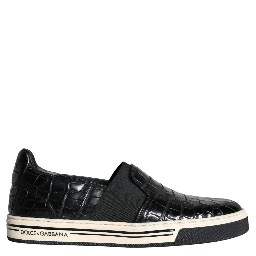 Black Leather Loafers Slippers Casual Shoes