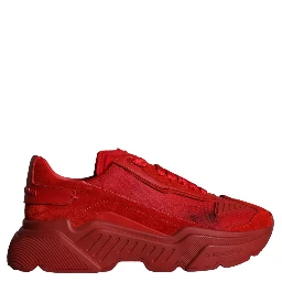 Red Leather Daymaster Low Top Sneakers Shoes