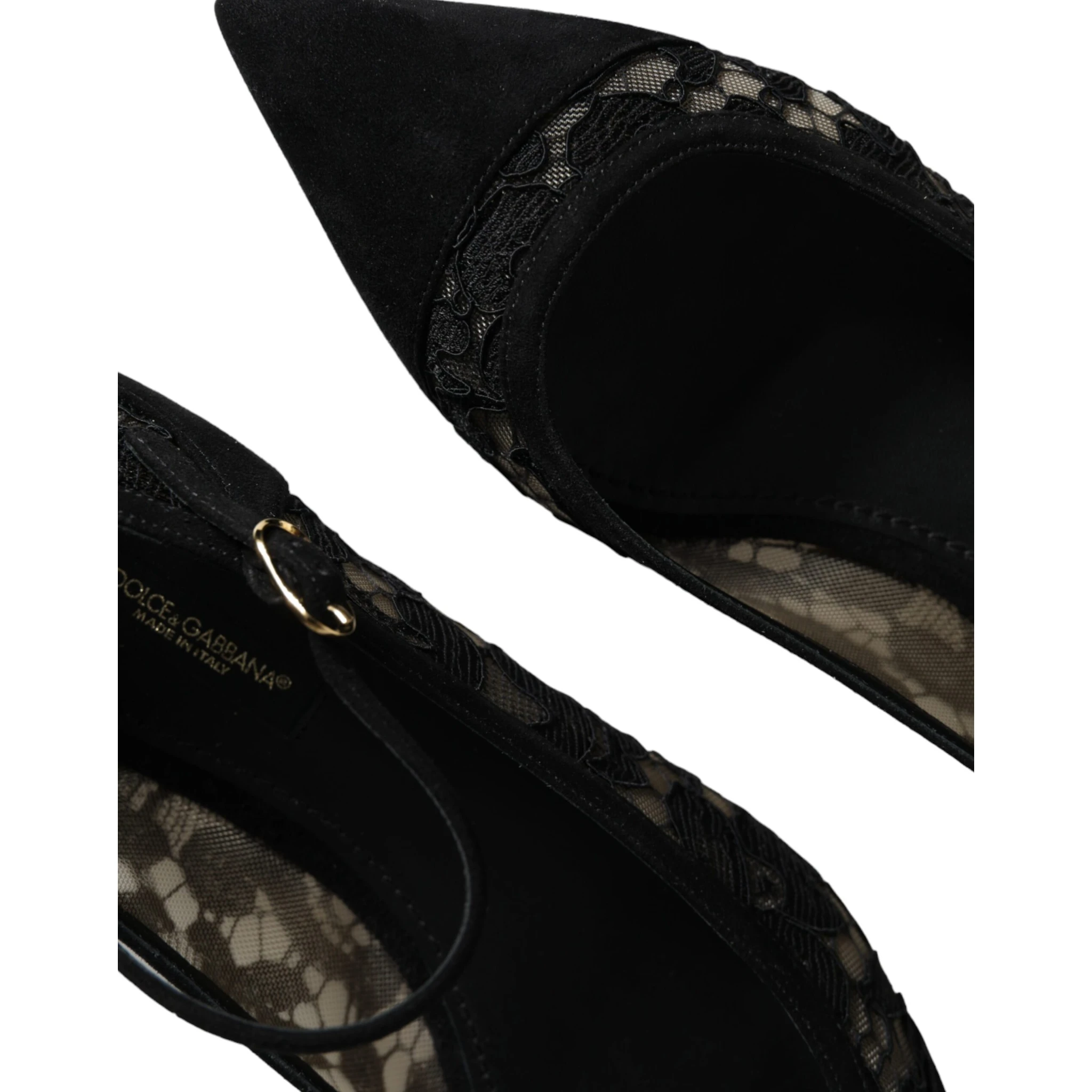 Black Taormina Lace Bellucci Flats Shoes