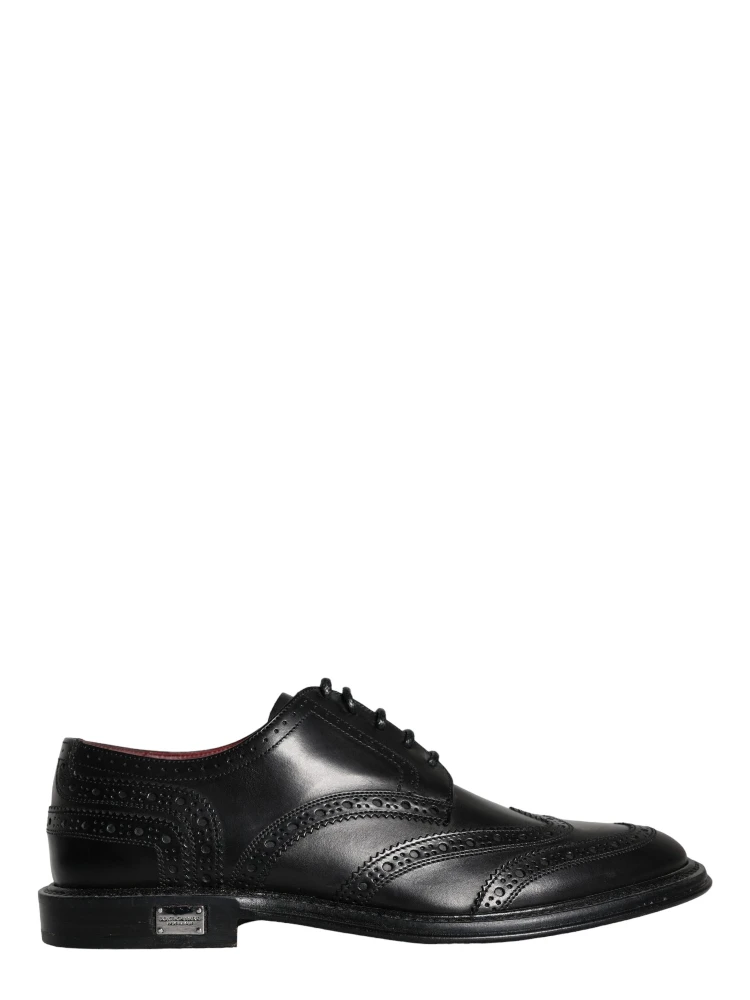 Black Leather Oxford Wingtip Formal Men Shoes