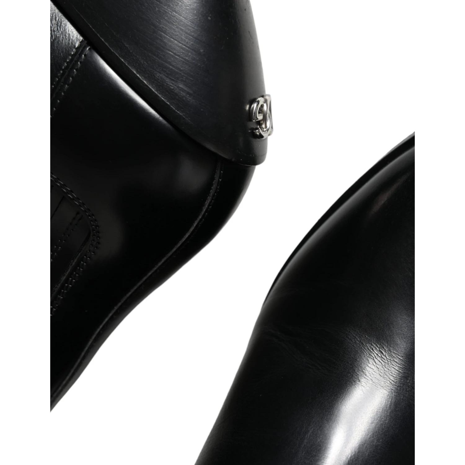 Black Leather Ankle Boots Booties Shoes