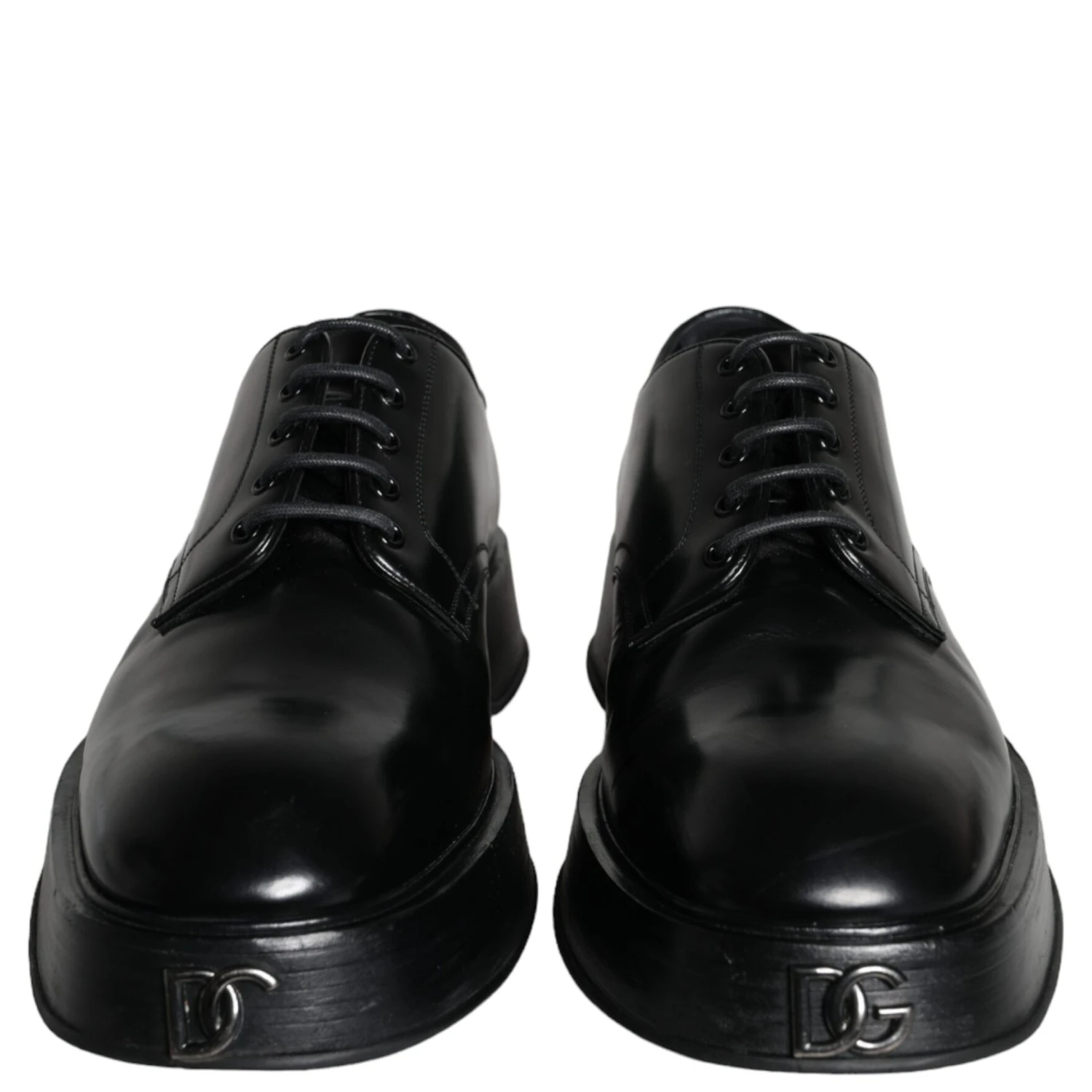 Black Calf Leather Derby Formal Dress Shoes