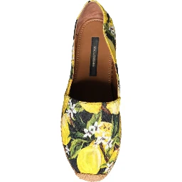 Multicolor Lemon Slip On Espadrilles Shoes