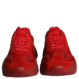 Red Leather Daymaster Low Top Sneakers Shoes